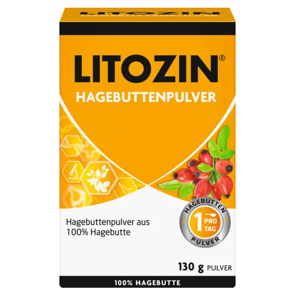 Abbildung der Produktverpackung  Hagebuttenpulver Frontansicht